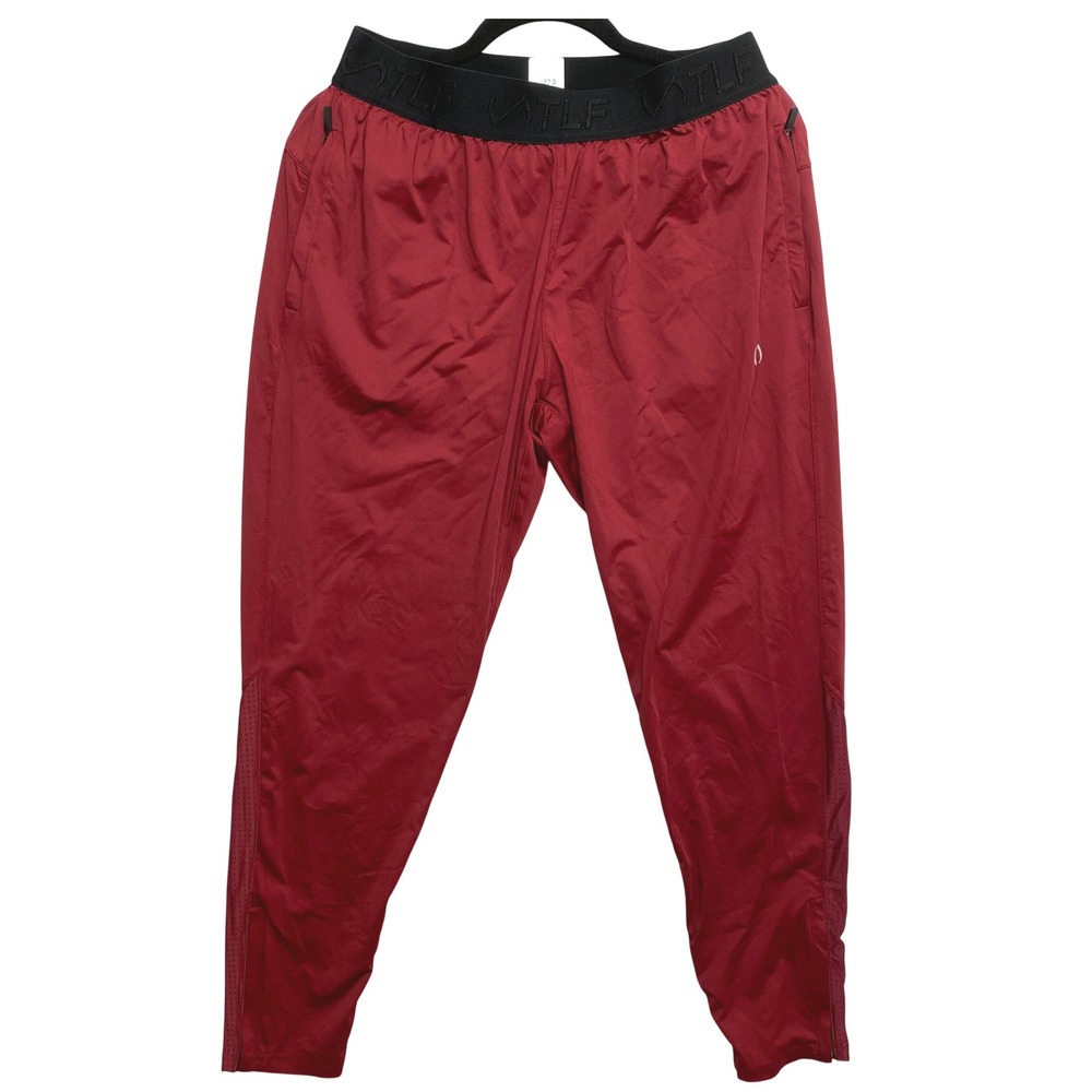 TLF Apparel Training Joggers Mens Size Medium Red Performance Mesh Panel